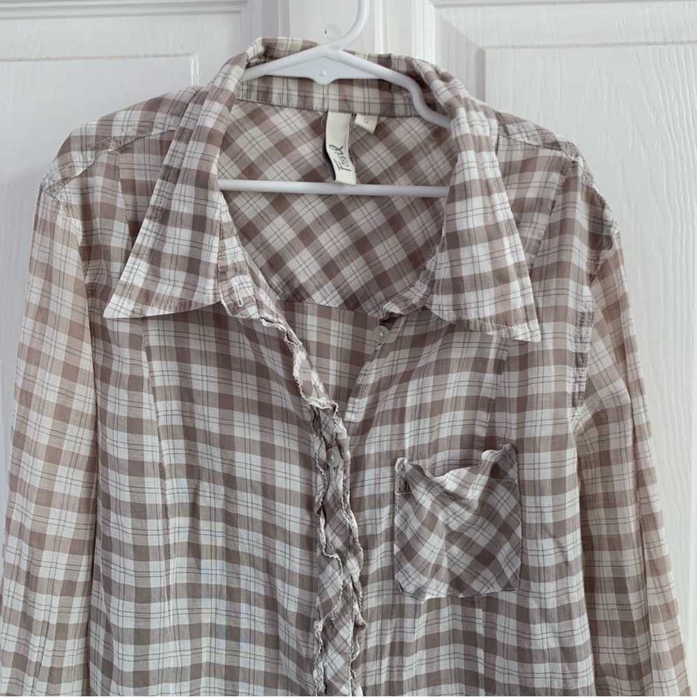 Fossil Checkered Button Down - image 2